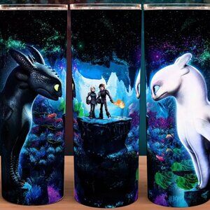 How to Train Your Dragon - Night Fury and Light Fury Movie Cup Mug Tumbler